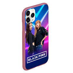 Чехол iPhone 11 Pro матовый Blackpink neon, цвет: 3D-малиновый — фото 2