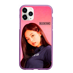 Чехол iPhone 11 Pro матовый Jennie Blackpink kpop, цвет: 3D-фиолетовый