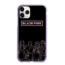 Чехол iPhone 11 Pro матовый Blackpink - art contour