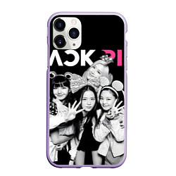 Чехол iPhone 11 Pro матовый Blackpink funny girls, цвет: 3D-светло-сиреневый