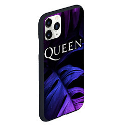 Чехол iPhone 11 Pro матовый Queen neon monstera, цвет: 3D-черный — фото 2