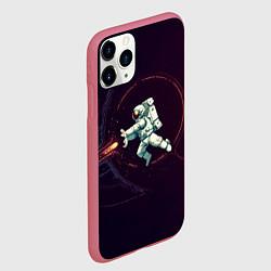 Чехол iPhone 11 Pro матовый Астронавт - камехамеха, цвет: 3D-малиновый — фото 2