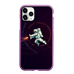 Чехол iPhone 11 Pro матовый Астронавт - камехамеха, цвет: 3D-фиолетовый