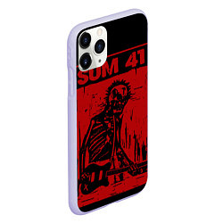 Чехол iPhone 11 Pro матовый Sum41 - Skeleton, цвет: 3D-светло-сиреневый — фото 2