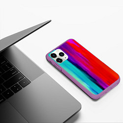 Чехол iPhone 11 Pro матовый Цвета радуги, цвет: 3D-фиолетовый — фото 2