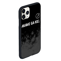 Чехол iPhone 11 Pro матовый Akame ga Kill glitch на темном фоне: символ сверху, цвет: 3D-черный — фото 2