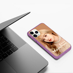 Чехол iPhone 11 Pro матовый Blackpink Lisa blonde, цвет: 3D-фиолетовый — фото 2