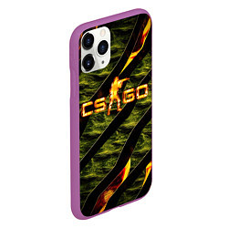 Чехол iPhone 11 Pro матовый CS GO fire, цвет: 3D-фиолетовый — фото 2