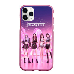 Чехол iPhone 11 Pro матовый Блэкпинк на сцене, цвет: 3D-малиновый