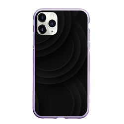 Чехол iPhone 11 Pro матовый Объемный паттерн c кругами, цвет: 3D-светло-сиреневый