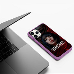 Чехол iPhone 11 Pro матовый Blackpink red and black, цвет: 3D-фиолетовый — фото 2