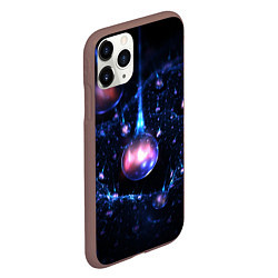 Чехол iPhone 11 Pro матовый Нейроны воды в космосе, цвет: 3D-коричневый — фото 2