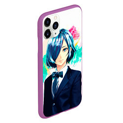 Чехол iPhone 11 Pro матовый Touka Kirishima, цвет: 3D-фиолетовый — фото 2