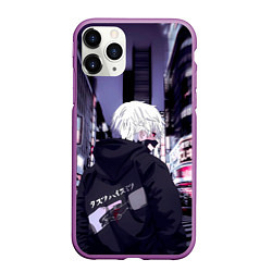 Чехол iPhone 11 Pro матовый Kaneki Ken, цвет: 3D-фиолетовый