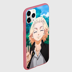 Чехол iPhone 11 Pro матовый Manjirou Sano, цвет: 3D-малиновый — фото 2