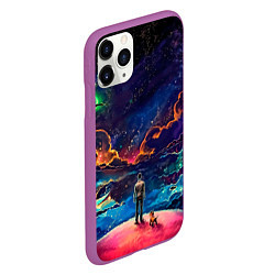 Чехол iPhone 11 Pro матовый Вершина мира, цвет: 3D-фиолетовый — фото 2