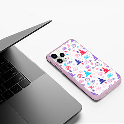 Чехол iPhone 11 Pro матовый Медитация - символика, цвет: 3D-розовый — фото 2