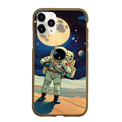 Чехол iPhone 11 Pro матовый Космонавт в ледяной пустыне, цвет: 3D-коричневый