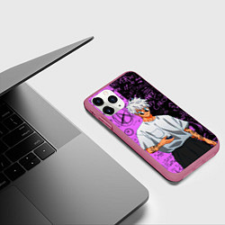 Чехол iPhone 11 Pro матовый Модный Сатору Годжо - Магическая битва, цвет: 3D-малиновый — фото 2