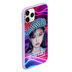 Чехол iPhone 11 Pro матовый Jennie neon, цвет: 3D-светло-сиреневый — фото 2