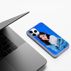 Чехол iPhone 11 Pro матовый Jennie kpop music, цвет: 3D-светло-сиреневый — фото 2