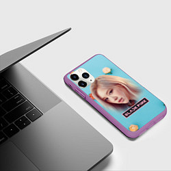 Чехол iPhone 11 Pro матовый Роуз и цветы, цвет: 3D-фиолетовый — фото 2