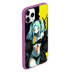 Чехол iPhone 11 Pro матовый Rebecca - Cyberpunk Edgerunners, цвет: 3D-фиолетовый — фото 2