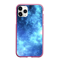Чехол iPhone 11 Pro матовый Яркие звёзды в космосе, цвет: 3D-малиновый