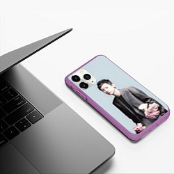 Чехол iPhone 11 Pro матовый Chanyeol, цвет: 3D-фиолетовый — фото 2