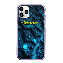 Чехол iPhone 11 Pro матовый Cyberpunk ice blue, цвет: 3D-светло-сиреневый