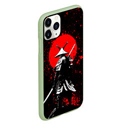 Чехол iPhone 11 Pro матовый Призрак цусимы - самурай, цвет: 3D-салатовый — фото 2