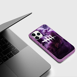 Чехол iPhone 11 Pro матовый Dead By Daylight Logo Smoke, цвет: 3D-фиолетовый — фото 2