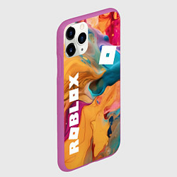 Чехол iPhone 11 Pro матовый Roblox Logo Color, цвет: 3D-фиолетовый — фото 2
