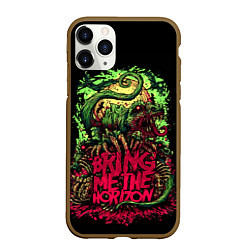 Чехол iPhone 11 Pro матовый Bring me the horizon dinosaurs, цвет: 3D-коричневый