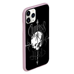 Чехол iPhone 11 Pro матовый Cypress hill - arrows skull, цвет: 3D-розовый — фото 2