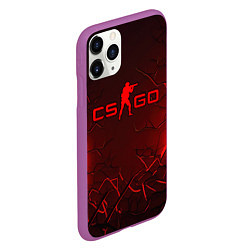 Чехол iPhone 11 Pro матовый CSGO logo dark red, цвет: 3D-фиолетовый — фото 2