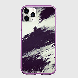 Чехол iPhone 11 Pro матовый Размазанные мазки, цвет: 3D-фиолетовый