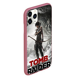 Чехол iPhone 11 Pro матовый Rise of the tomb rider, цвет: 3D-малиновый — фото 2