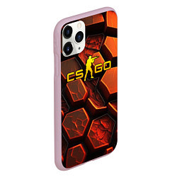 Чехол iPhone 11 Pro матовый CS GO orange logo, цвет: 3D-розовый — фото 2