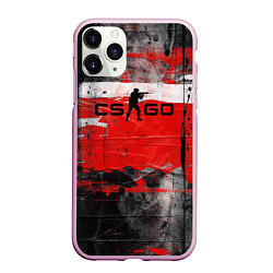 Чехол iPhone 11 Pro матовый CS GO краска, цвет: 3D-розовый