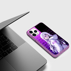 Чехол iPhone 11 Pro матовый Эмилия тан в современности - ре зеро, цвет: 3D-фиолетовый — фото 2