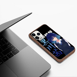 Чехол iPhone 11 Pro матовый Oshi no ko - аканэ и иероглифы, цвет: 3D-коричневый — фото 2