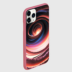 Чехол iPhone 11 Pro матовый Вихрь из звезд и облаков, цвет: 3D-малиновый — фото 2