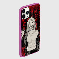 Чехол iPhone 11 Pro матовый Power - Chainsaw Man, цвет: 3D-фиолетовый — фото 2