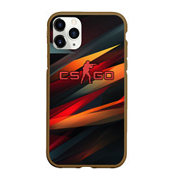 Чехол iPhone 11 Pro матовый CS GO abstract logo, цвет: 3D-коричневый