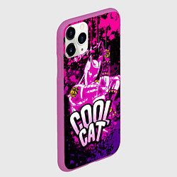 Чехол iPhone 11 Pro матовый Jo Jo - Королева убийца cool cat, цвет: 3D-фиолетовый — фото 2