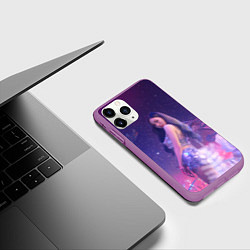 Чехол iPhone 11 Pro матовый Karina art - Aespa, цвет: 3D-фиолетовый — фото 2