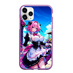 Чехол iPhone 11 Pro матовый Астольфо служанка - Fate grand order, цвет: 3D-фиолетовый