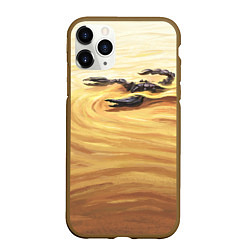 Чехол iPhone 11 Pro матовый Жало скорпиона, цвет: 3D-коричневый