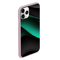 Чехол iPhone 11 Pro матовый Абстрактная зеленая текстура, цвет: 3D-розовый — фото 2